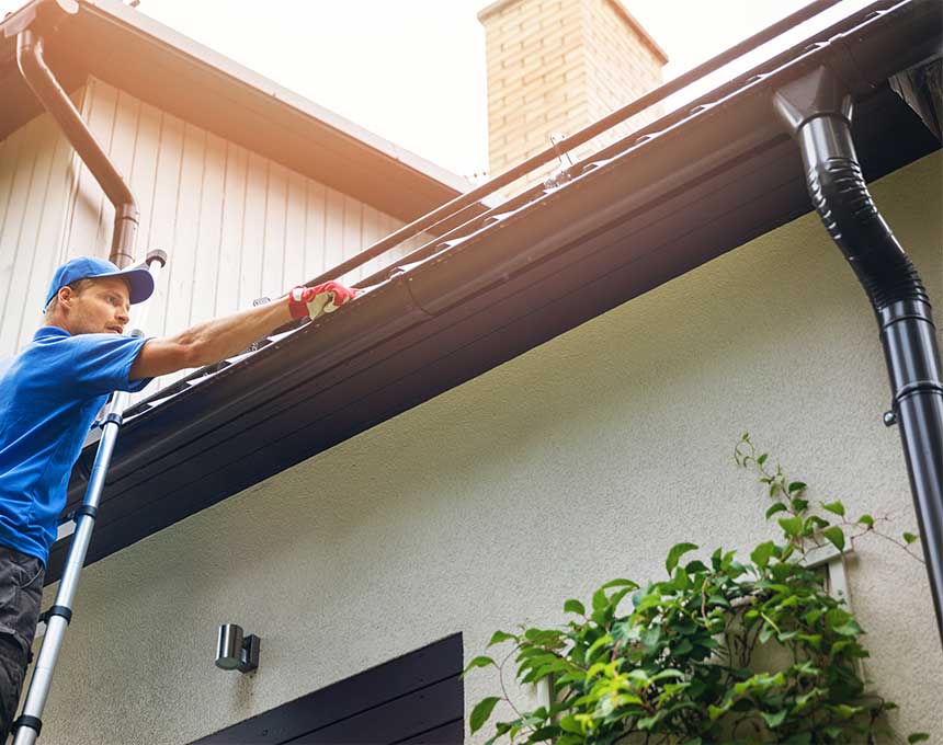 gutter pressure washing